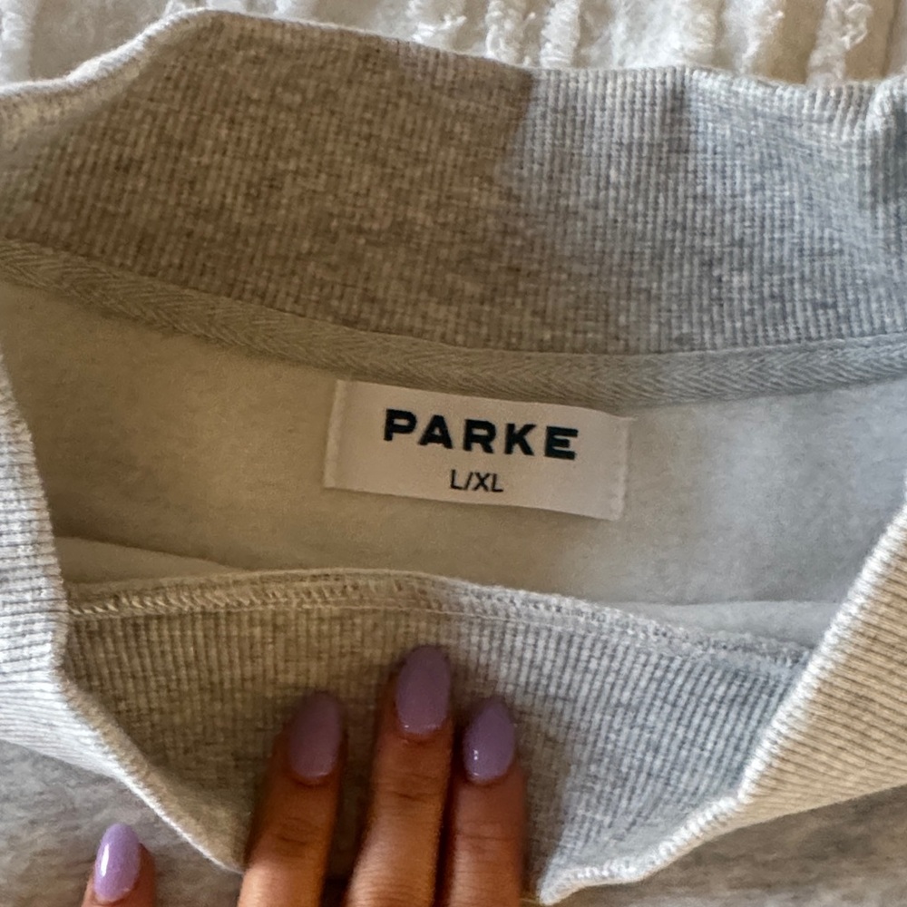 PARKER Gray Pullover Crewneck Sweatshirt - Picture 2 of 3